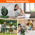Portable Camping Fan Battery Operated Powered Fan with Remote Control & LED Lantern,20000mAh Battery Rechargeable,LED Digital Display,Oscillate,Timer,Rotation Hanging Hook for Tents Travel - Green