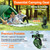 Portable Camping Fan Battery Operated Powered Fan with Remote Control & LED Lantern,20000mAh Battery Rechargeable,LED Digital Display,Oscillate,Timer,Rotation Hanging Hook for Tents Travel - Green