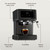 Compact Espresso Coffee Machine w/ 1.5L Removable Water Reservoir - Stainless Black