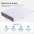 Amazon Basics Memory Foam Mattress, Soft Plush Feel, Breathable, 12 Inch, Queen, White/Grey