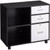 FCH Wood File Cabinet with 3 Drawer and 2 Open Shelves Office Storage Cabinet with Wheel Printer Stand, 