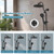 Shower Head Combo, High Pressure 10'' Rain Showerhead with 3-Spray Handheld