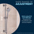 Showers® Solid Metal 27.5 Inch Shower Slide Bar for Hand Held Shower Heads