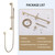 Shower Head with Slide Bar Combo, 26.38-Inch Adjustable Height