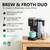 Tastyle Single Serve Coffee Maker with Built-in Detachable Milk Frother