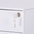 Iron Chest of Drawers Gooseneck 30*45*60cm Three Drawers Side Pull Metal File Cabinet White