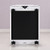 Iron Chest of Drawers Gooseneck 30*45*60cm Three Drawers Side Pull Metal File Cabinet White