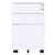 Iron Chest of Drawers Gooseneck 30*45*60cm Three Drawers Side Pull Metal File Cabinet White