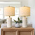 PoKat 20.75" Small Modern Ceramic Table Lamps Set of 2 for Bedroom, White Bedside Lamps for Night Stands