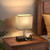 Kakanuo Fully Dimmable Nightstand Lamp for Bedroom with USB C Ports, Grey Small Bedside Table Lamp with Charging Outlets and Phone Stands