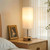 Small Nightstand Lamp with Dual USB Charging Ports and AC Outlet, Wood Night Light, Deak Lamp for Nursery, Living Room