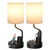 Bedside Table Lamps for Bedroom Set of 2 - Nightstand Light with AC Outlet and USB A & C for Charging, 3 Color Temperatures