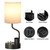 Bedside Table Lamps for Bedroom Set of 2 - Nightstand Light with AC Outlet and USB A & C for Charging, 3 Color Temperatures