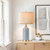 24.25" Modern Ceramic Blue Table Lamps Set of 2 for Living Room Bedroom Bedside Table Lamp for Night Stands