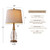 OYEARS Bedside Table Lamps Set of 2 with USB, Modern Bedside Lamps Retro Farmhouse Rattan Glass Nightstand Nightlight Lamps for Bedroom