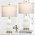 Set of 2, Contemporary Nightstand Lamps for Bedroom Living Room (Bulb Included)