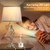 Nightstand Table Lamps for Bedrooms Set of 2 with USB C+A, Bedside Lamps with Spiral Cage Base, Tall Living Room Lamps for End Tables