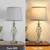 Nightstand Table Lamps for Bedrooms Set of 2 with USB C+A, Bedside Lamps with Spiral Cage Base, Tall Living Room Lamps for End Tables
