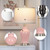 23" Ceramic Table Lamps Set of 2,  Elegant Bedroom Lamps for Nightstand Dining Room Desk Side End Table Home Decor, Pink