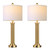 28" Tall Modern Table Lamps Set of 2,  3 Way Touch Metal Bedside Lamps for Bedroom, Gold Nightstand Lamps for Living Room