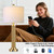 28" Tall Modern Table Lamps Set of 2,  3 Way Touch Metal Bedside Lamps for Bedroom, Gold Nightstand Lamps for Living Room