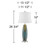 26.75" High Set of 2 Blue Brown Art Glass Brushed Nickel Metal Cream Fabric Drum Shade Decor for Living Room Bedroom House Bedside Nightstand Home