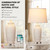 Set of 2, 3 Way Touch Control Rustic Bedside Lamps with USB A+C Ports & AC Outlet, Pot Nightstand Lamps for Bedroom Living Room