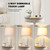 Set of 2, 3 Way Touch Control Rustic Bedside Lamps with USB A+C Ports & AC Outlet, Pot Nightstand Lamps for Bedroom Living Room
