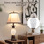 28.5" Table Lamps Set of 2, Nightstand Lamps with USB Ports, Farmhouse Lamps for Living Room Bedroom
