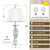 28.5" Table Lamps Set of 2, Nightstand Lamps with USB Ports, Farmhouse Lamps for Living Room Bedroom