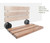 Premium Burmese Teak Wood Folding Shower Seat Bench, Brushed Wall