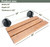 Premium Burmese Teak Wood Folding Shower Seat Bench, Brushed Wall