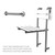 Shower Seat with 18-inch Grab Bar, Grab Bar Supported,