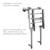 Shower Seat with 18-inch Grab Bar, Grab Bar Supported,
