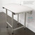 White Padded Cushion Folding Wall Mount Bench