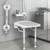 Shower Seat Wall Mounted with Bathroom Grab Bar, 550lb Fold Down