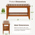 Solid Teak Shower Bench with Storage Shelf - 450 lbs Capacity