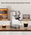 Compact Stainless Steel Coffee Machine for Home, Office, Latte, Cappuccino, Macchiato