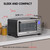TOSHIBA AC25CEW-SS Large 6-Slice Convection Toaster Oven Countertop