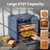 SMIRLY Digital Air Fryer Toaster Oven Combo, 27QT Convection Countertop Oven