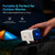 [Officially Liscensed App] Smart Mini Projector for Bedroom with WiFi and Bi-directional Bluetooth 5.4 Auto Keystone