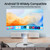 Smart Projector with WiFi and Bi-directional Bluetooth Native 1080P FHD 4K Support Auto Focus & Keystone Built-in Android 13 OS