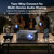 1000 ANSI Google TV Smart Projector - 4K Projector with WiFi and Bluetooth, 20W HiFi Speakers Outdoor Movie Proyector