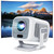 Native 1080P Smart Mini Projector with WiFi 6 Bluetooth 5.4, Full HD 4K Support Auto Focus&Keystone,Built-in Apps Android TV OS