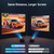 Outdoor Movie Projectors, Max 450" Display Home Theater, Portable Smart Proyector for iOS/Android/TV Stick/PS5