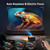 Outdoor Movie Projectors, Max 450" Display Home Theater, Portable Smart Proyector for iOS/Android/TV Stick/PS5