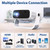 Portable Bedroom Mini Movie Projector Support 4K/1080P Auto Keystone & Zoom