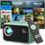 TMY 4K Projector with WiFi Bluetooth, Compatible with Netflix/Prime Video/YouTube, Outdoor Portable Home Theater Movie Projector