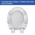 Toilet Seat, Standard 16.5” Slow/Soft Close Round Toilet Seat for Round Toilets