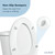 Toilet Seat with Slow Close, Quick Release Hinges, and Non-Slip Bumpers